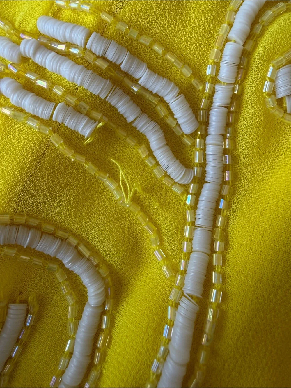 Yumi Kim Yellow Beaded Mini Skirt